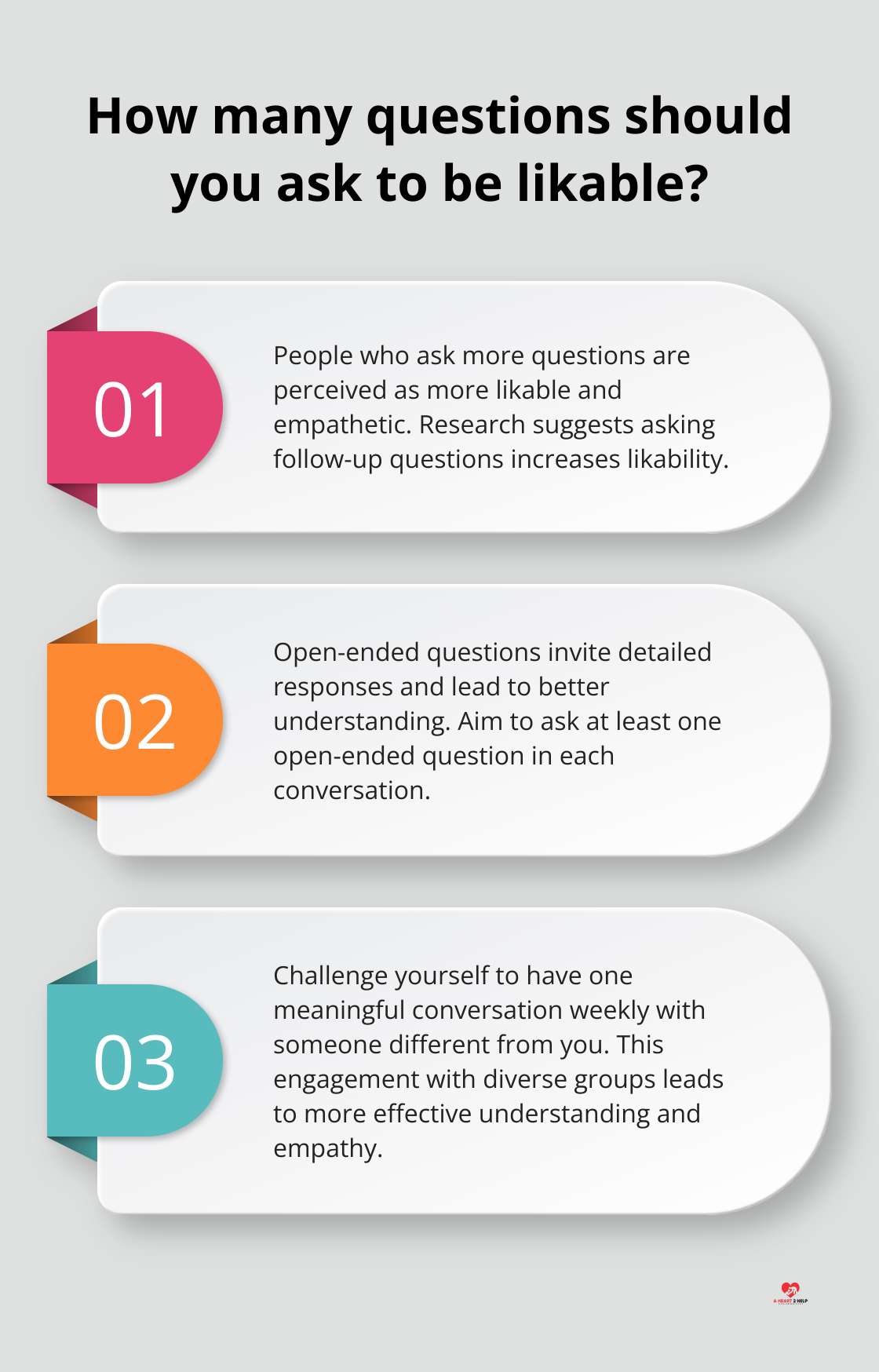Fact - How many questions should you ask to be likable?